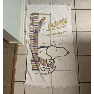Vnt Snoopy Peanuts Funny Telephone Bath Towel Cotton Utica Lucy Lot Of 3